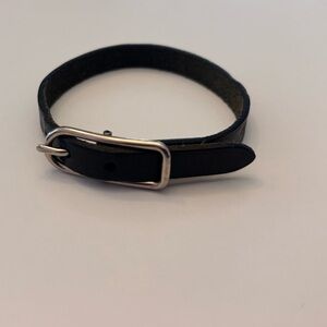 Hermès Black Leather Bracelet | Adjustable Wrap |